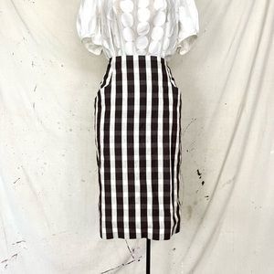 Authentic Brock Collection Plaid Pencil Skirt